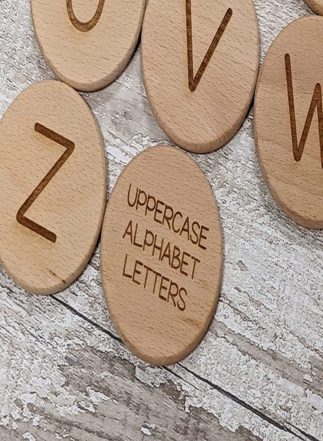 Haoser Alphabet A-Z Uppercase Lowercase Discs and Tokens - Montessori Toys - Flashcards - Wooden Toy - Learning Discs - Story Discs Play - Image 4